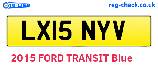 LX15NYV are the vehicle registration plates.