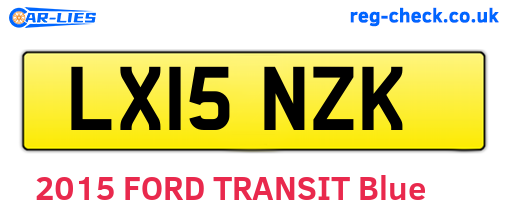 LX15NZK are the vehicle registration plates.