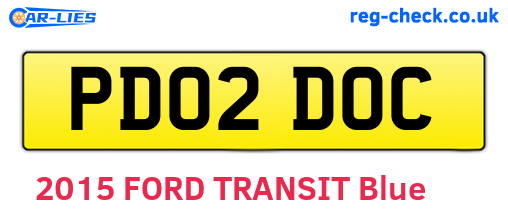 PD02DOC are the vehicle registration plates.