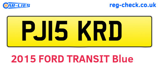 PJ15KRD are the vehicle registration plates.
