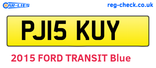 PJ15KUY are the vehicle registration plates.