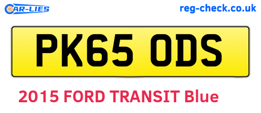 PK65ODS are the vehicle registration plates.