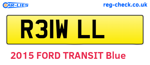 R31WLL are the vehicle registration plates.