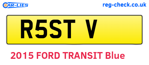 R5STV are the vehicle registration plates.