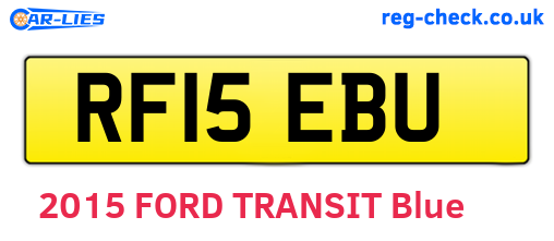 RF15EBU are the vehicle registration plates.