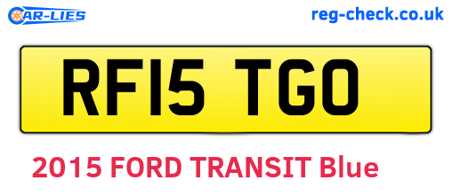 RF15TGO are the vehicle registration plates.