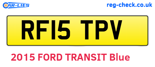 RF15TPV are the vehicle registration plates.