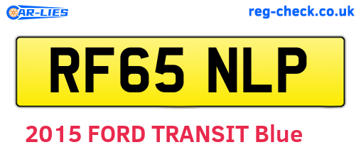 RF65NLP are the vehicle registration plates.