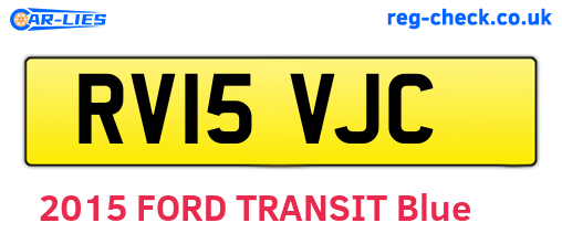 RV15VJC are the vehicle registration plates.