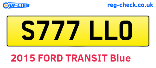 S777LLO are the vehicle registration plates.
