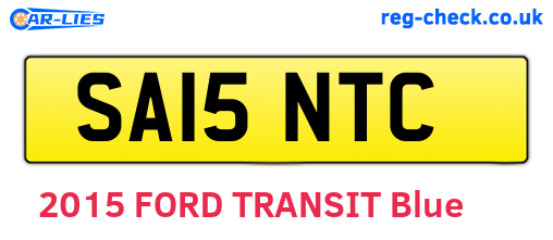 SA15NTC are the vehicle registration plates.