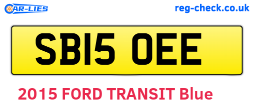 SB15OEE are the vehicle registration plates.