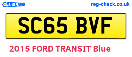 SC65BVF are the vehicle registration plates.
