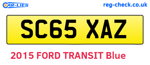 SC65XAZ are the vehicle registration plates.
