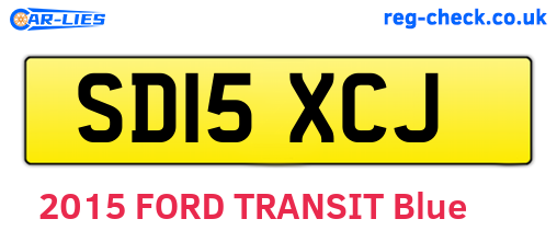 SD15XCJ are the vehicle registration plates.
