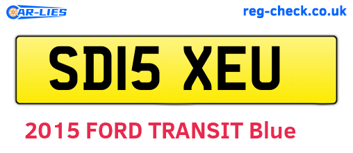 SD15XEU are the vehicle registration plates.