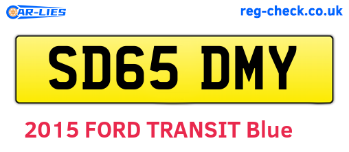SD65DMY are the vehicle registration plates.
