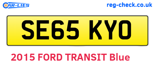 SE65KYO are the vehicle registration plates.