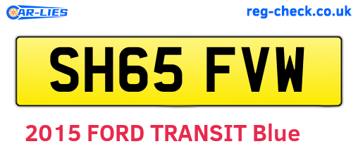 SH65FVW are the vehicle registration plates.