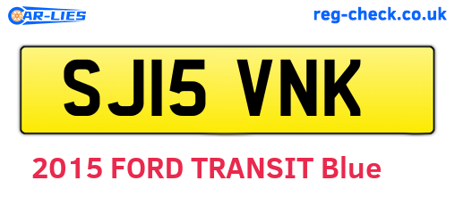 SJ15VNK are the vehicle registration plates.