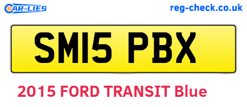SM15PBX are the vehicle registration plates.