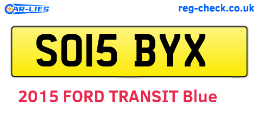 SO15BYX are the vehicle registration plates.