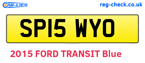 SP15WYO are the vehicle registration plates.