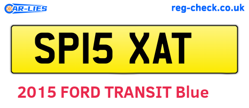 SP15XAT are the vehicle registration plates.