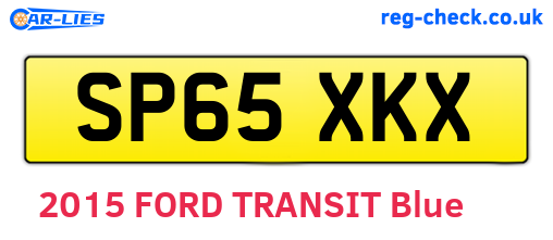 SP65XKX are the vehicle registration plates.