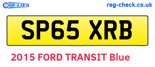 SP65XRB are the vehicle registration plates.