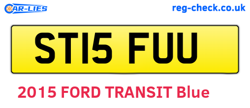ST15FUU are the vehicle registration plates.