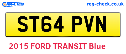 ST64PVN are the vehicle registration plates.