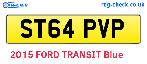 ST64PVP are the vehicle registration plates.