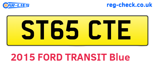 ST65CTE are the vehicle registration plates.
