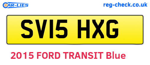SV15HXG are the vehicle registration plates.