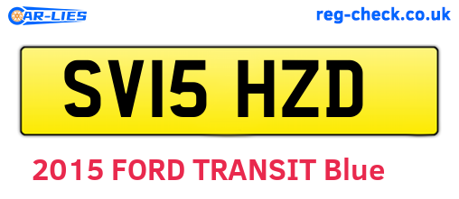 SV15HZD are the vehicle registration plates.