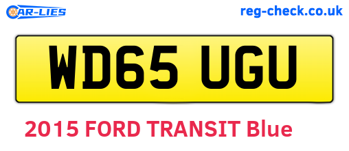 WD65UGU are the vehicle registration plates.