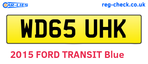 WD65UHK are the vehicle registration plates.
