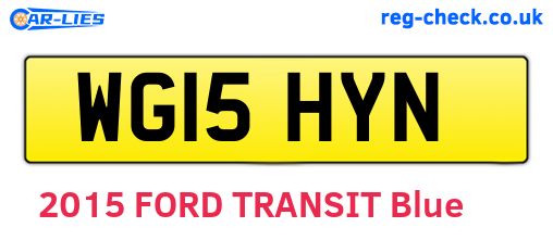 WG15HYN are the vehicle registration plates.