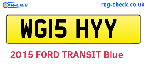 WG15HYY are the vehicle registration plates.