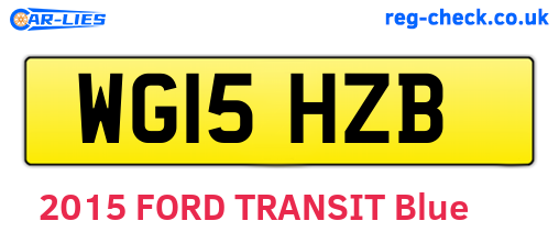 WG15HZB are the vehicle registration plates.