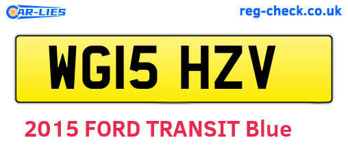 WG15HZV are the vehicle registration plates.