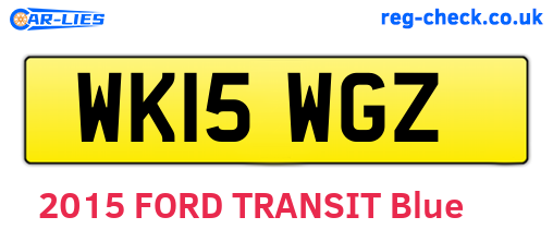 WK15WGZ are the vehicle registration plates.