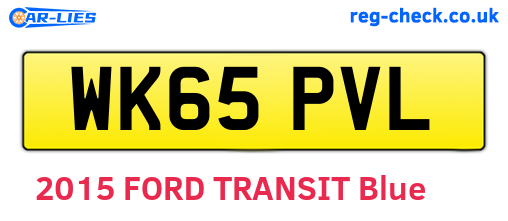 WK65PVL are the vehicle registration plates.
