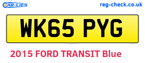 WK65PYG are the vehicle registration plates.
