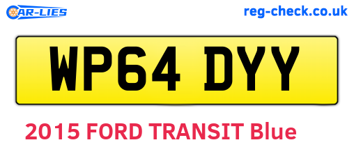 WP64DYY are the vehicle registration plates.