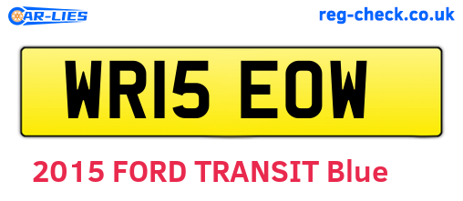 WR15EOW are the vehicle registration plates.