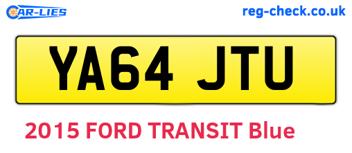 YA64JTU are the vehicle registration plates.