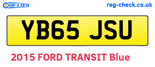 YB65JSU are the vehicle registration plates.