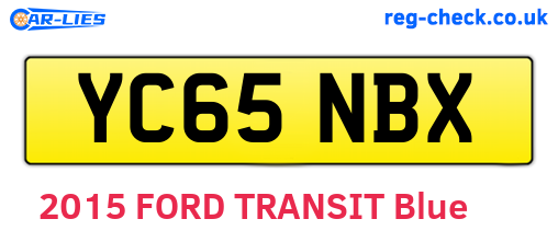 YC65NBX are the vehicle registration plates.